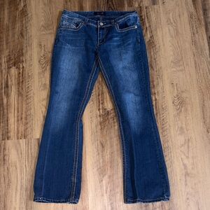 Seven7 Women's Boot Cut Jeans in Dark Blue